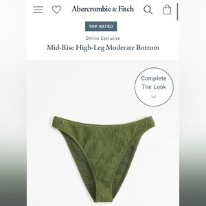 Abercombie swim suit bottoms olive green (Size Large)